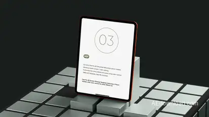 Pad Pro Sliding Cubes Screen Mockup Template Product Promo template preview