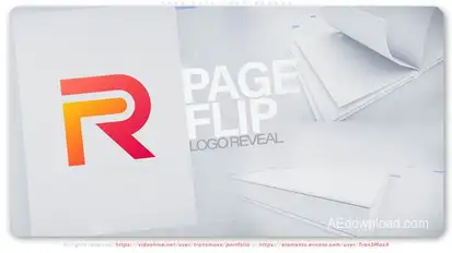Page Flip Logo Reveal Logo Stings template preview