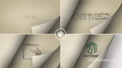 Page Flip Sketch Logo Logo Stings template preview