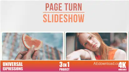 Page Turn - Slideshow Video Displays template preview