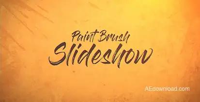 Paint Brush Slideshow Video Displays template preview