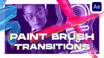 Paint Brush Transitions Vol. 1 broadcast-packages template preview