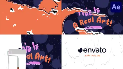 Painting Logo for After Effects Logo Stings template preview