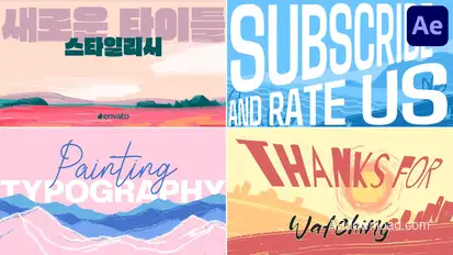 Painting Typography | After Effects Titles template preview