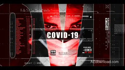 Pandemic Glitch Trailer Openers template preview