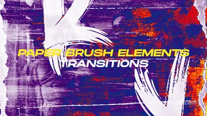 Paper Brush Elements Transitions Elements template preview