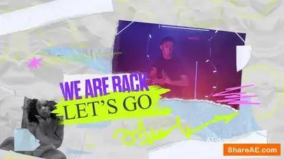 Videohive Paper Collage Intro 55971109 Openers template preview