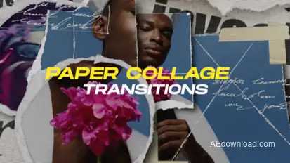 Paper Collage Transitions | After Effects Template Elements template preview