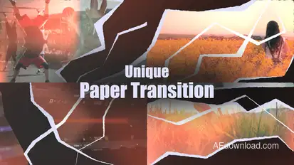 Paper Cut Transitions Elements template preview