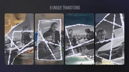 Paper Cut Transitions Vertical Elements template preview