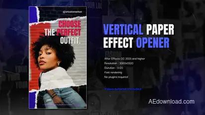 Paper Effect Fashion Opener Vertical Openers template preview