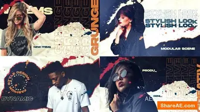 Paper Grunge Intro Openers template preview