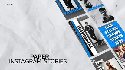 Paper Instagram Stories Titles template preview