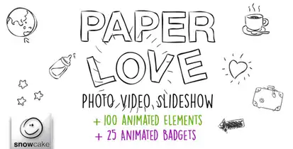 Paper Love Photo Video Slideshow Video Displays template preview