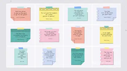 Paper Notes Titles template preview