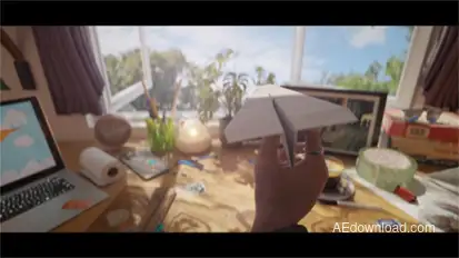 Paper Plane Logo Reveal Logo Stings template preview