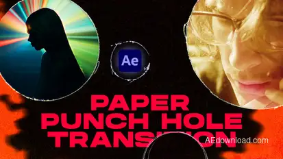 Paper Punch Hole Transitions | After Effects Elements template preview