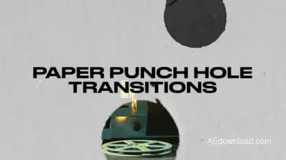 Paper Punch Hole Transitions Elements template preview