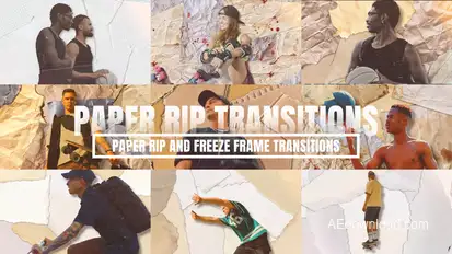 Paper Rip and Freeze Frame Transitions Elements template preview