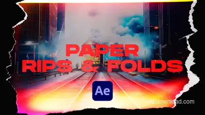 Paper Rips & Folds Transitions VOL. 2 | After Effects Elements template preview