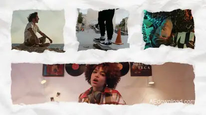 Paper Split Screen Kit Elements template preview