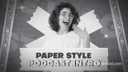 Paper Style Podcast Intro Openers template preview