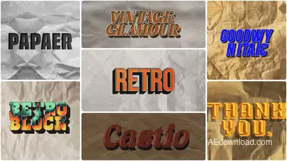 Paper Texture Backgrounds & Typography Collection Elements template preview