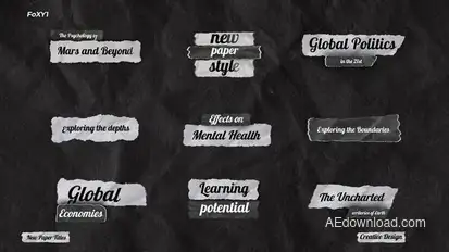 Paper Titles // After Effects Titles template preview