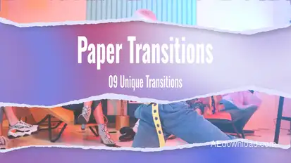 Paper Transitions Elements template preview