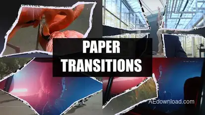Paper Transitions Elements template preview