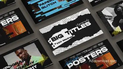 Paper Typography Posters Titles template preview