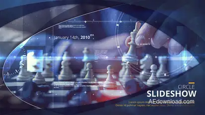 Parallax Circle Slideshow Video Displays template preview