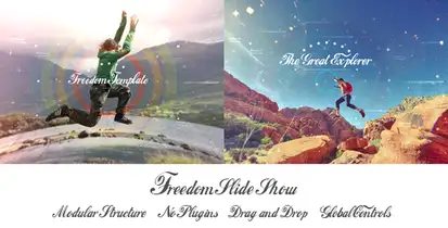 Parallax Freedom Video Displays template preview