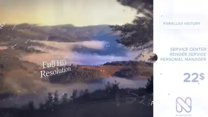 Parallax History Video Displays template preview