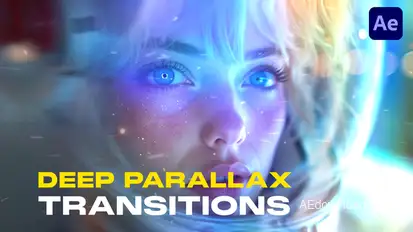 Parallax Transitions for After Effects | 30+ 4K Cinematic Effects with VHS, Particles, Light Leaks & Elements template preview