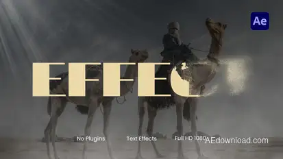 Particle & Dust Text Effect Titles template preview