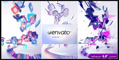 Videohive Particle Attack Logo Reveal Logo Stings template preview