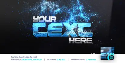 Particle Burst Logo Reveal Logo Stings template preview