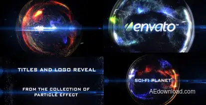 Particle Effect 8 (Sci-Fi Planet) Logo Stings template preview