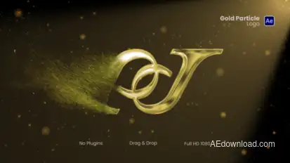 Particle Gold Logo Reveal Logo Stings template preview