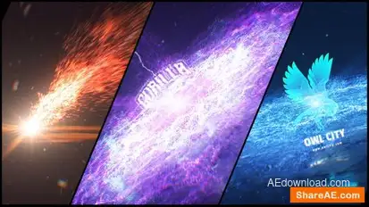 Particle Hit Logo Reveal Logo Stings template preview