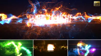 Particle Light Reveal Logo Stings template preview