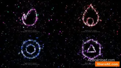 Particle Logo Reveal Logo Stings template preview