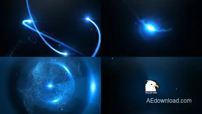 Particle Trails Logo Explosion Logo Stings template preview
