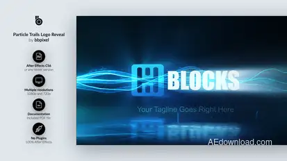 Particle Trails Logo Reveal Logo Stings template preview