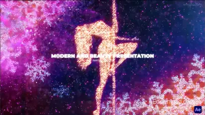 Particles and Creative Christmas Opener Video Displays template preview