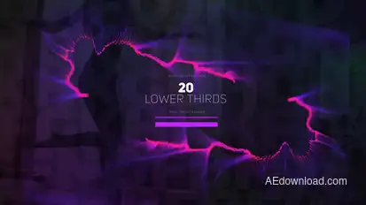 Particles and Modern Lower Thirds Elements template preview