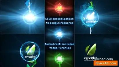 Particles Energy Sphere Logo Reveal Logo Stings template preview