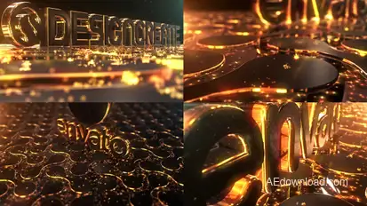 Particles Gold Logo Openers template preview