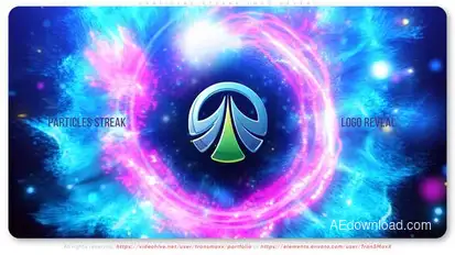 Particles Streak Logo Reveal Titles template preview